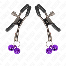 KINK - DOUBLE BELL NIPPLE CLAMP PURPLE 6 CM