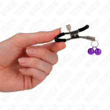 KINK - DOUBLE BELL NIPPLE CLAMP PURPLE 6 CM