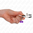 KINK - DOUBLE BELL NIPPLE CLAMP PURPLE 6 CM