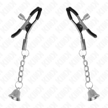 KINK - SILVER BELL PENDANT NIPPLE CLAMPS 6 CM