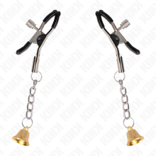 KINK - GOLD BELL PENDANT NIPPLE CLAMPS 6 CM