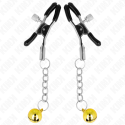 KINK - GOLD JINGLE BELL PENDANT NIPPLE CLAMPS 6 CM