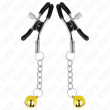 KINK - GOLD JINGLE BELL PENDANT NIPPLE CLAMPS 6 CM