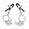 KINK - MORSETTO PER CAPEZZOLO O RING E CATENELLA ARGENTO 6 CM