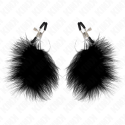 KINK - FEATHER NIPPLE CLAMP BLACK 7 CM