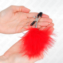 KINK - FEATHER NIPPLE CLAMP RED 7 CM