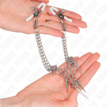 KINK - NIPPLE CLAMPS WITH SPIKES CHAINS 30 CM