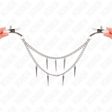 KINK - NIPPLE CLAMPS WITH SPIKES CHAINS 30 CM