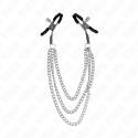 KINK - NIPPLE CLAMPS WITH 3 CHAINS SILVER 20/23/28 CM