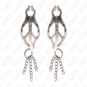 KINK - JAPANESE CLOVER NIPPLE CLAMPS WITH LITTLE CHAINS SILVER