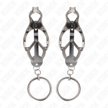 KINK - O-RING JAPANESE CLOVER NIPPLE CLAMPS SILVER