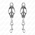 KINK - JAPANESE CLOVER NIPPLE CLAMPS WITH HOOKS SILVER