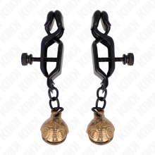 KINK - BELL JAW STYLE NIPPLE CLAMPS BLACK 7 CM