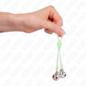 KINK - LUMINOUS SKULL NIPPLE CLAMPS WITH RING BELLS ADJUSTABLE