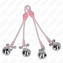 KINK - LUMINOUS SKULL NIPPLE CLAMPS WITH RING BELLS ADJUSTABLE