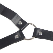 SUBBLIME - 953720 BONDAGE LEATHER STRAP BREAST CLAMPS BLACK ONE