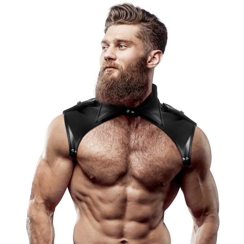 FETISH SUBMISSIVE ATTITUDE - HARNAIS DE COU AJUSTABLE EN CUIR FETISH SUBMISSIVE ATTITUDE - HARNAIS DE COU AJUSTABLE EN CUIR