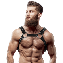 FETISH SUBMISSIVE ATTITUDE - MEN'S ECO-LEATHER CHEST HARNESS