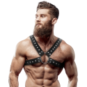 FETISH SUBMISSIVE ATTITUDE - MEN'S CROSS-OVER ECO-LEATHER CHEST