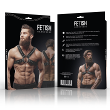 FETISH SUBMISSIVE ATTITUDE - MEN'S CROSS-OVER ECO-LEATHER CHEST