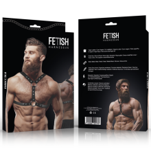 FETISH SUBMISSIVE ATTITUDE - BRUSTGURT MIT DOPPELVERSCHLUSS UND STIEFEL AUS ECO-LEDER MNNER