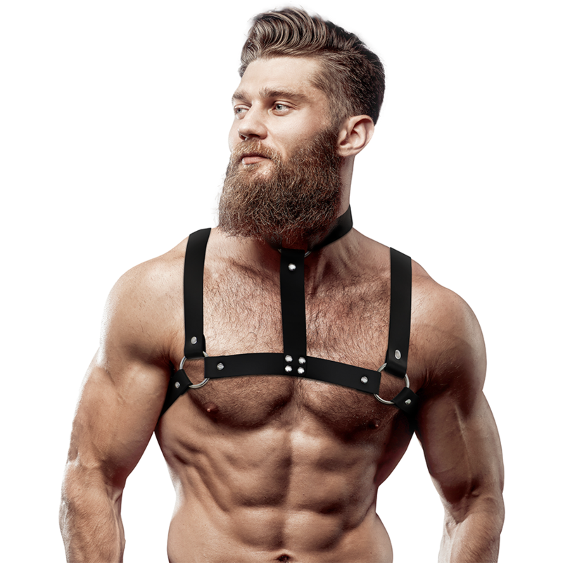 FETISH SUBMISSIVE ATTITUDE - ADJUSTABLE ECO-LEATHER CHEST