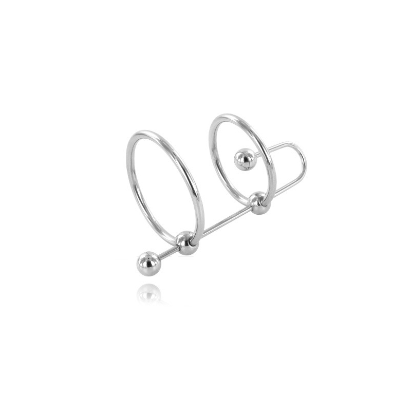 METAL HARD - EXTREME RING WITH URETHRAL STOP