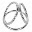 KINK - TRIPLE CHROME METAL PENIS RING 3.2 CM TO 4.5 CM