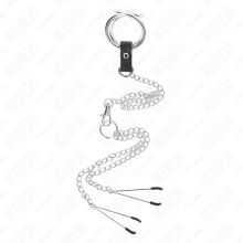 KINK - ANNEAU PÉNIS EN MÉTAL TRIPLE CHROME 3 CM À 4,5 CM AVEC