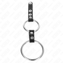 KINK - DOPPIO ANELLO PER PENE DA 3,8 CM A 5 CM COLLEGATO DA