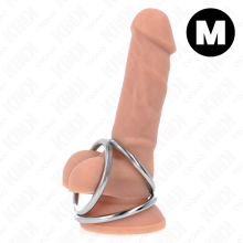 KINK - ANELLO PER PENE IN METALLO CROMATO TRIPLO DA 3,8 CM A 5