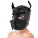 DARKNESS - NEOPRENE DOG MASK WITH REMOVABLE MUZZLE M