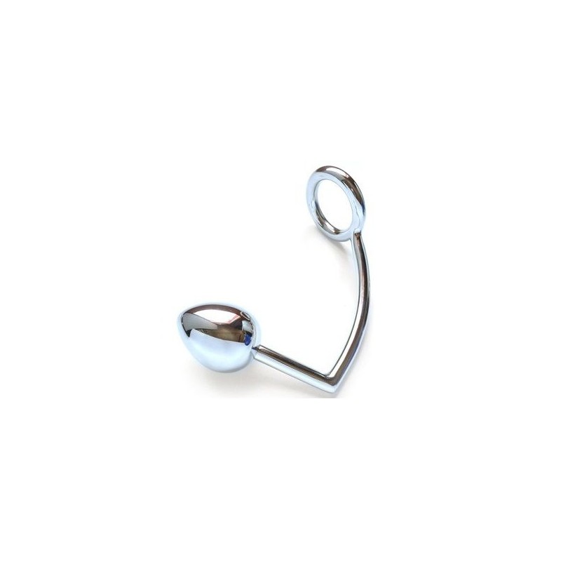 METAL HARD - RING WITH ANAL HOOK 50MM