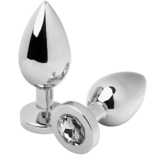 METAL HARD - PLUG ANAL DIAMANTE TRANSPARENTE PEQUENO 5.71CM