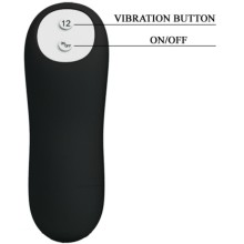 PRETTY LOVE - SILICONE ANAL PLUG PENIS FORM AND 12 VIBRATION MODES BLACK