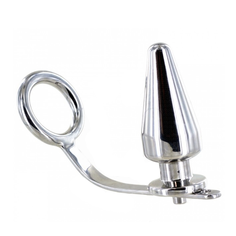 METAL HARD - ANEL DE AO COM PLUG ANAL 45 X 45MM