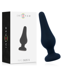 INTENSE - ANAL PLUG PIPO S BLACK SILICONE 9.8 CM