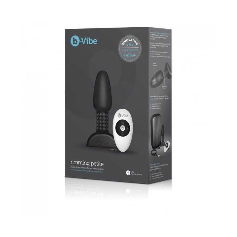 B-VIBE - RIMMING TÉLÉCOMMANDE PLUG ANAL PETITE NOIR