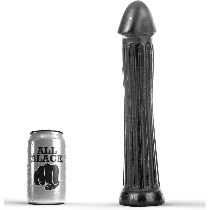 ALL BLACK - DILDO CON PLUG 31 CM