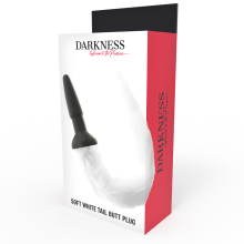 DARKNESS - SILICONE ANAL PLUG WITH WHITE TAIL