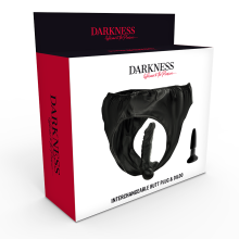 DARKNESS - PANTIES WITH PLUG AND INTERCHANGEABLE DILDO