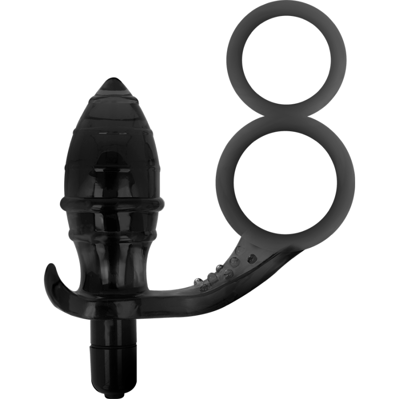 ADDICTED TOYS - PLUG ANAL COM ANEL DUPLO PRETO