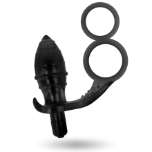 ADDICTED TOYS - PLUG ANAL COM ANEL DUPLO PRETO