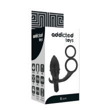 ADDICTED TOYS - ANALPLUG MIT DOPPELTEM SCHWARZEN RING