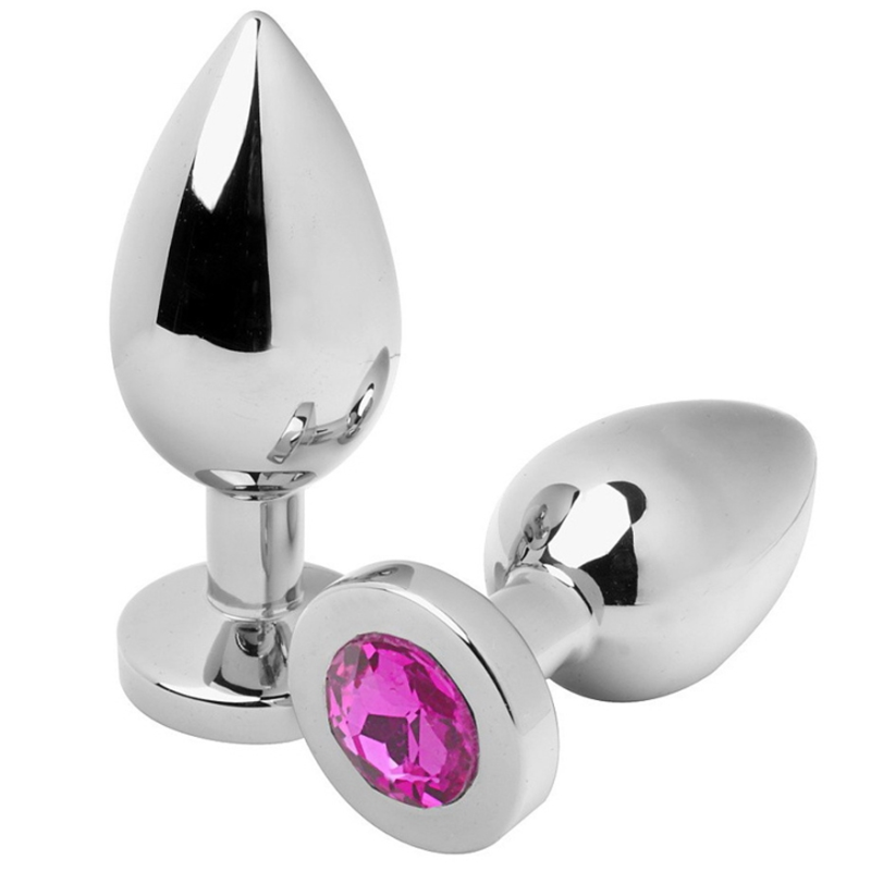 METAL HARD - ANAL PLUG DIAMOND PINK SMALL 5.71CM