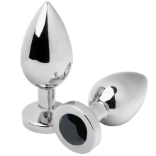 METAL HARD - ANAL PLUG DIAMANT SCHWARZ KLEIN 5,71 CM