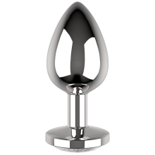 COQUETTE CHIC DESIRE - ANAL PLUG METAL COR BRANCO TAMANHO L 4 X