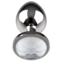 COQUETTE CHIC DESIRE - ANAL PLUG METAL COR BRANCO TAMANHO L 4 X