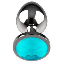 COQUETTE CHIC DESIRE - ANAL PLUG METAL AZUL COR TAMANHO L 4 X 9