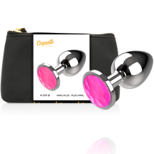 COQUETTE CHIC DESIRE - ANAL PLUG METAL COR ROSA TAMANHO L 4 X 9